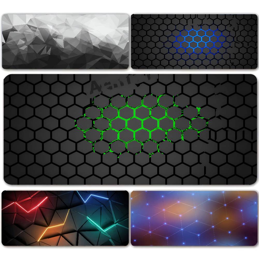 Gaming Keyboard Higround - Mouse Pad Geométrico Grande 100x50cm, Mousepads