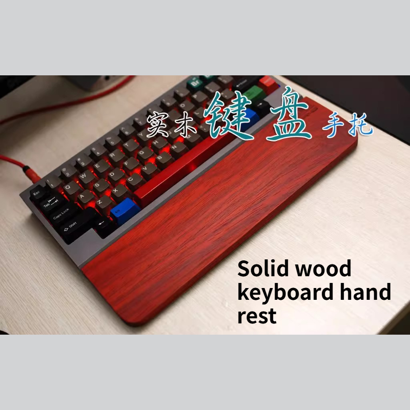 Wrist Rest Wood - Teclado mecânico africano Padauk, alça de