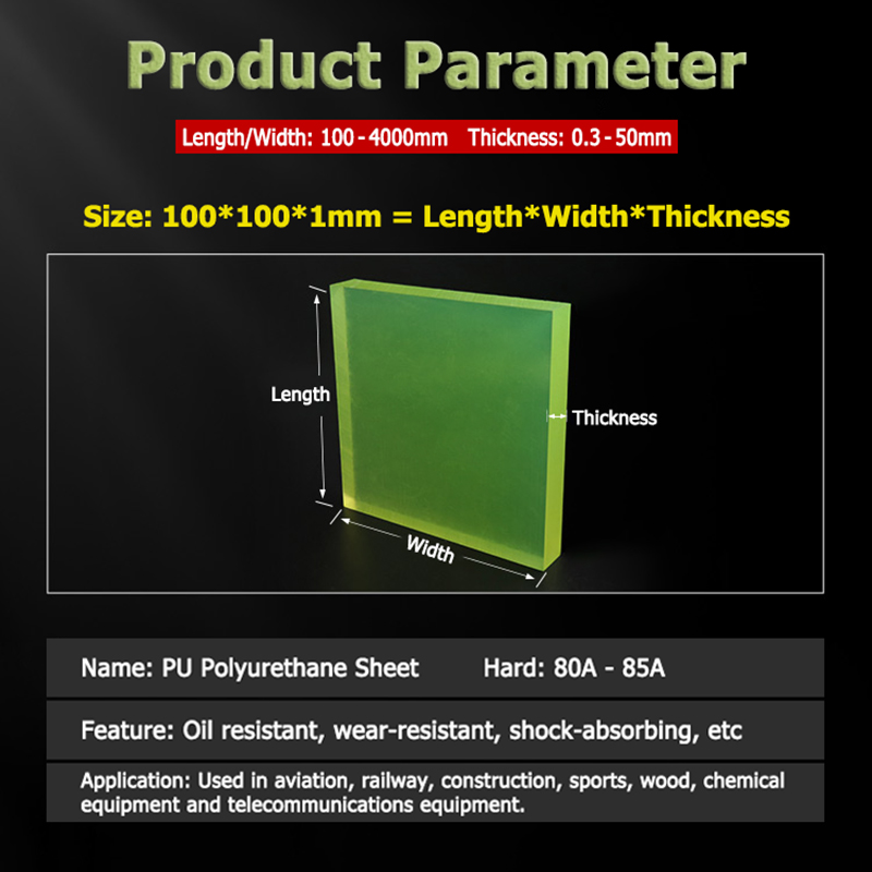 Polyurethane Foam Sheet - Placa de Poliuretano PU Translúcida Amarelo-Verde
