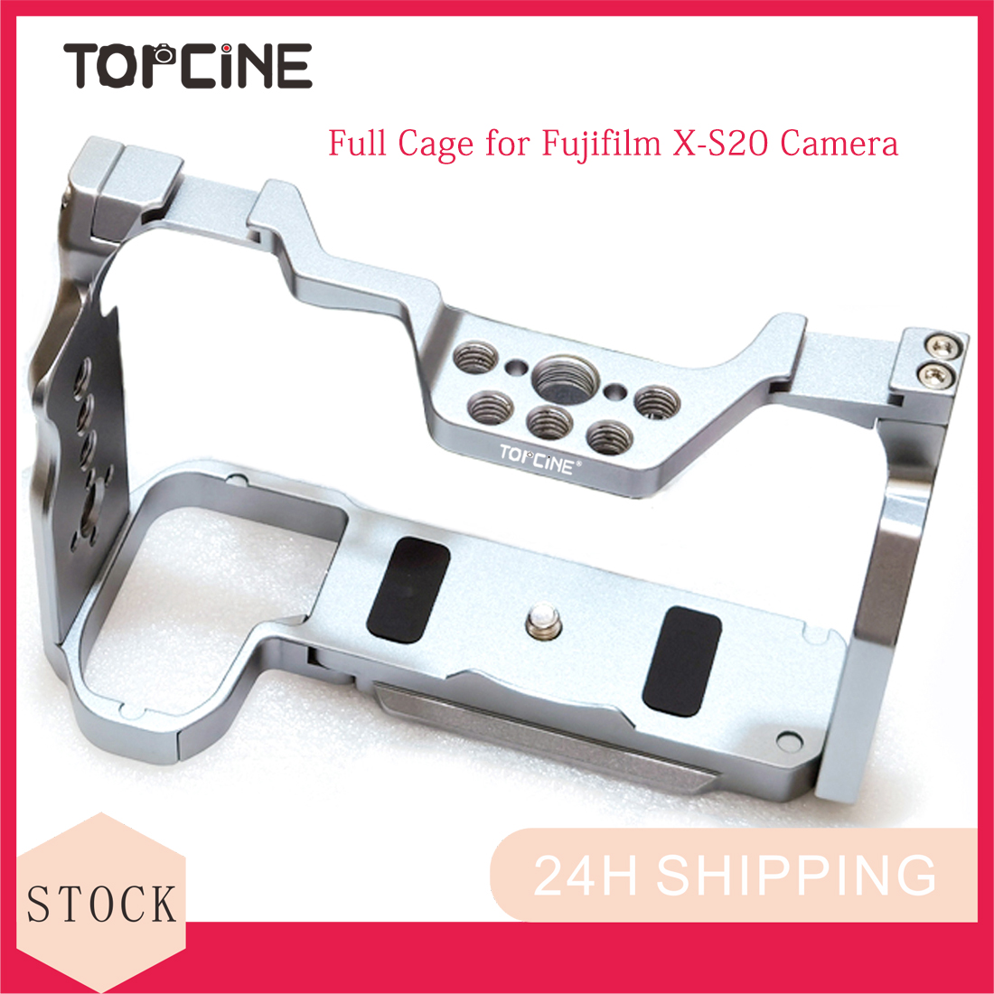 Aluminum Case 65 - Topcine câmera gaiola xs20 para fujifilm