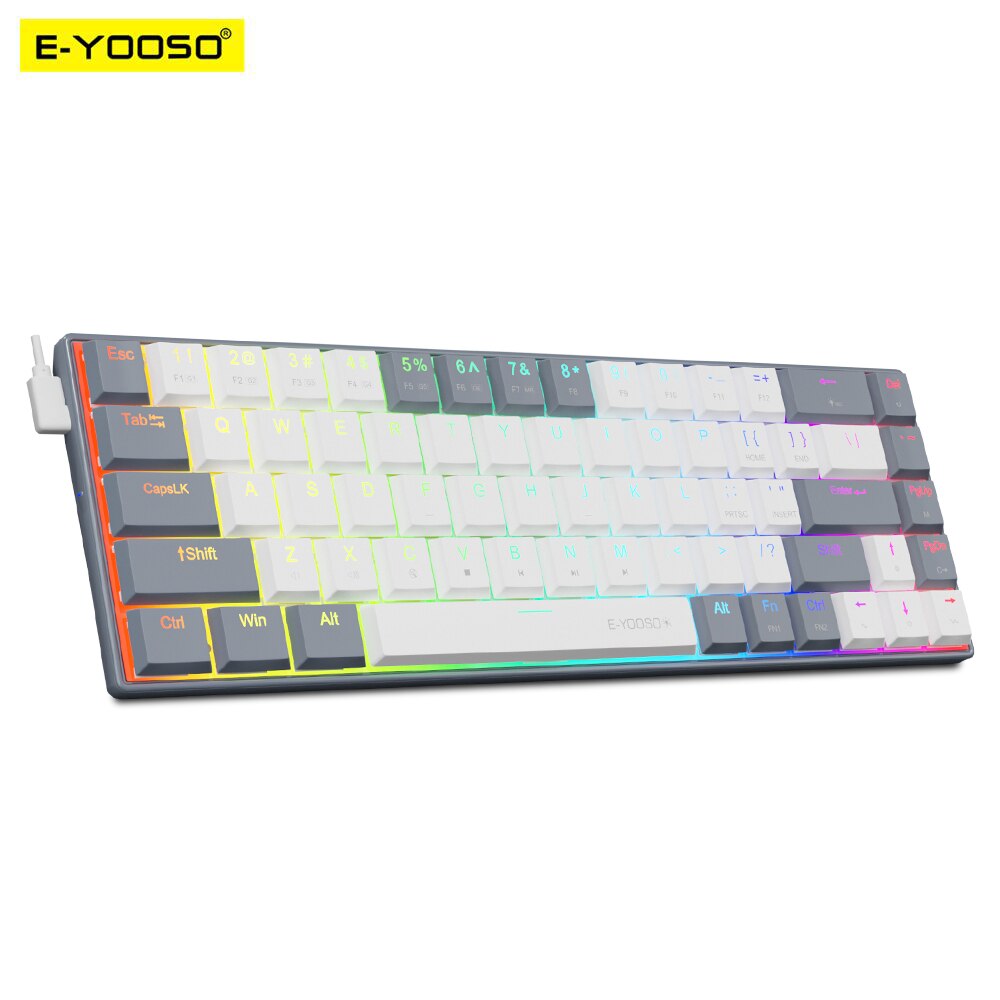E-YOOSO a68 rgb mini fino usb  - Gaming Keyboard Mobile avaliação e preço