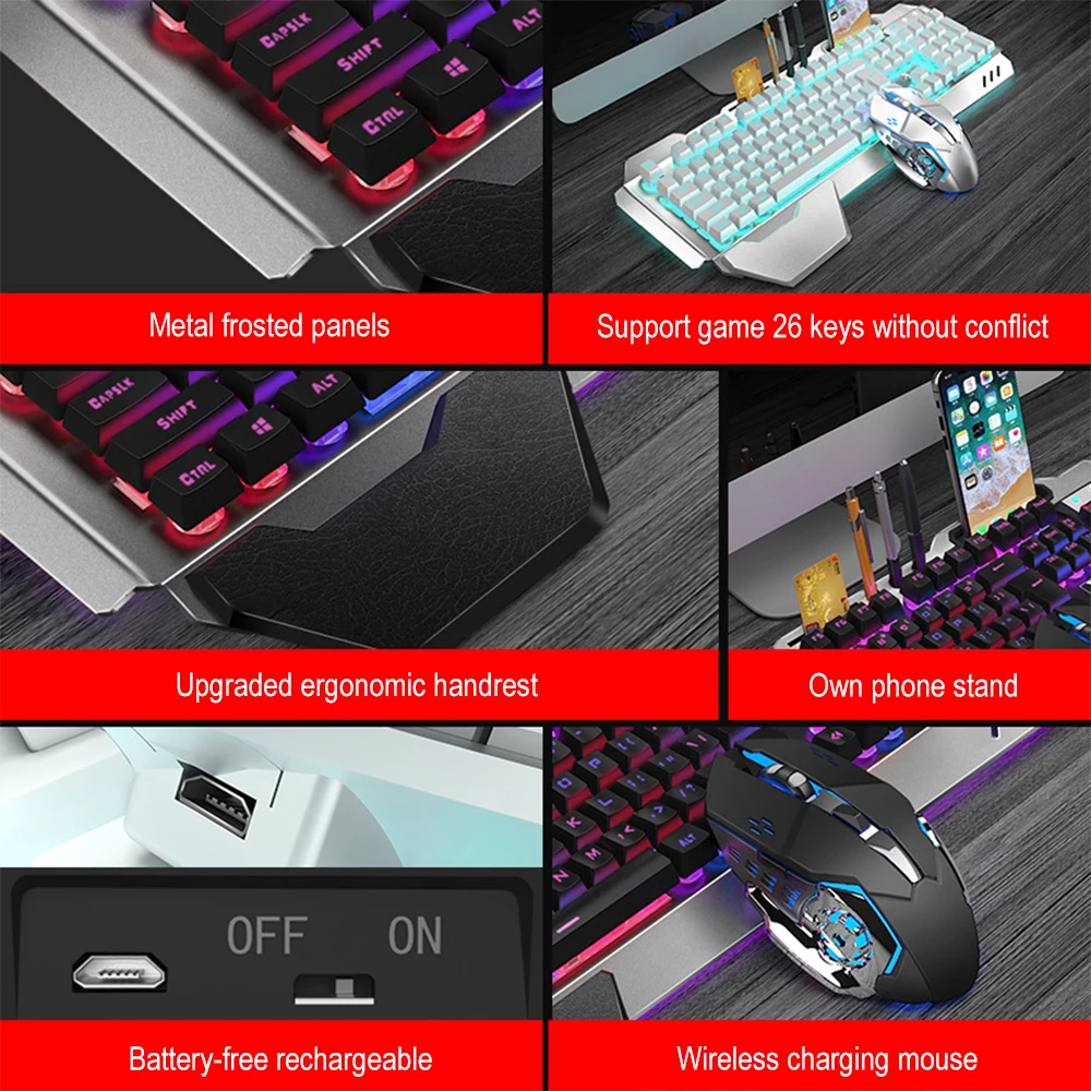 K680 Teclado e Mouse Sem Fio R - Gaming Keyboard Mechanical Wireless avaliação e preço