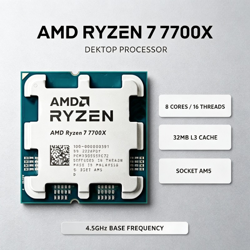 Processador AMD Ryzen 7 7700X  - Amd Cpu Ryzen 7 avaliação e preço
