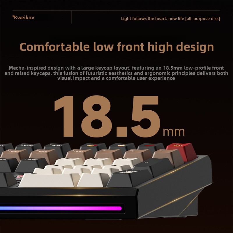 Teclado Mecânico WEIKAV NUT108 - Gaming Keyboard Mechanical Wireless avaliação e preço