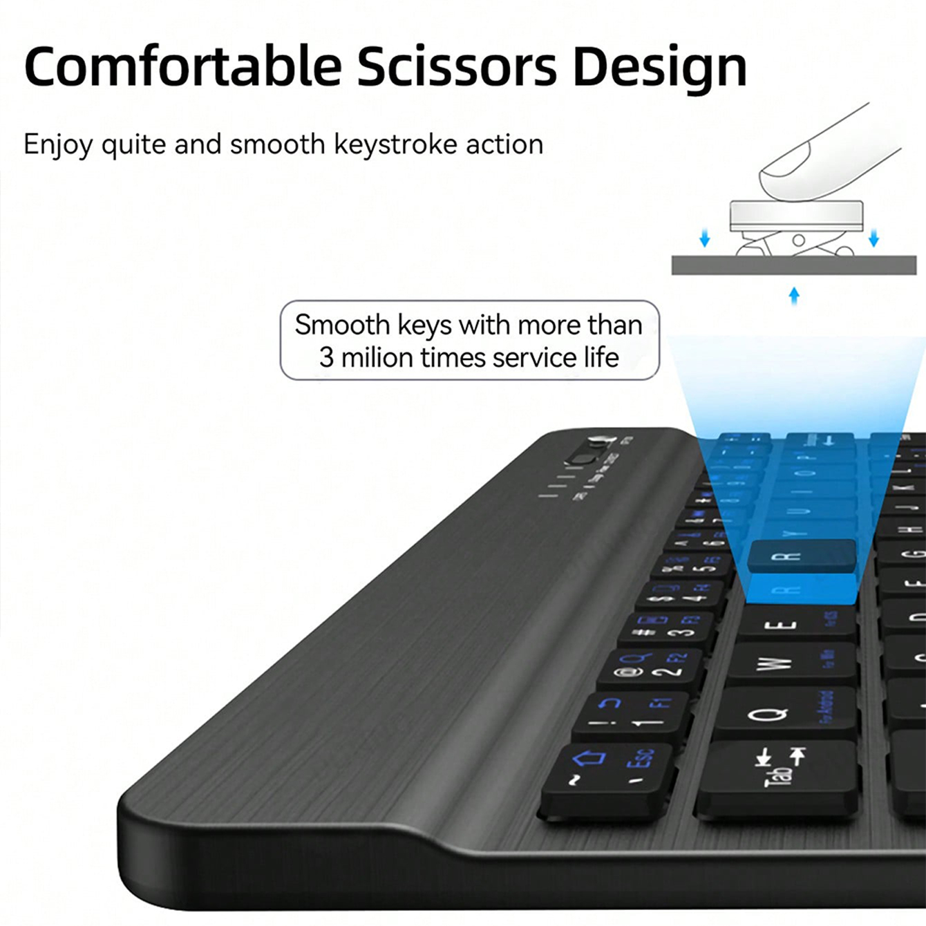 Teclado multilíngue para table - Gaming Keyboard Mechanical Wireless avaliação e preço