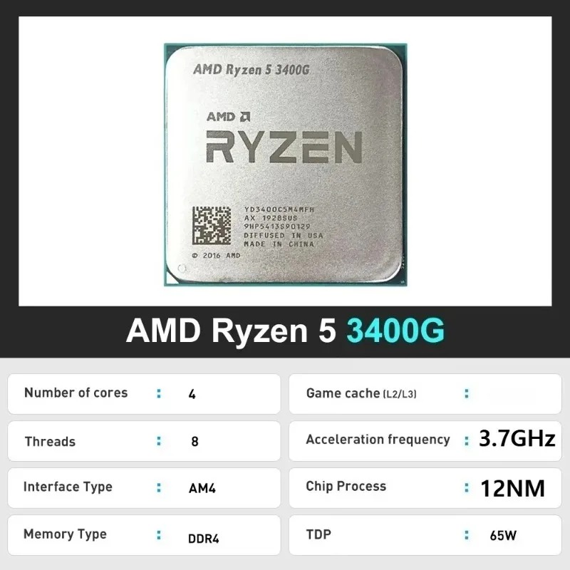 Processador AMD Ryzen 5 3400G  - Amd Cpu Ryzen 5 avaliação e preço