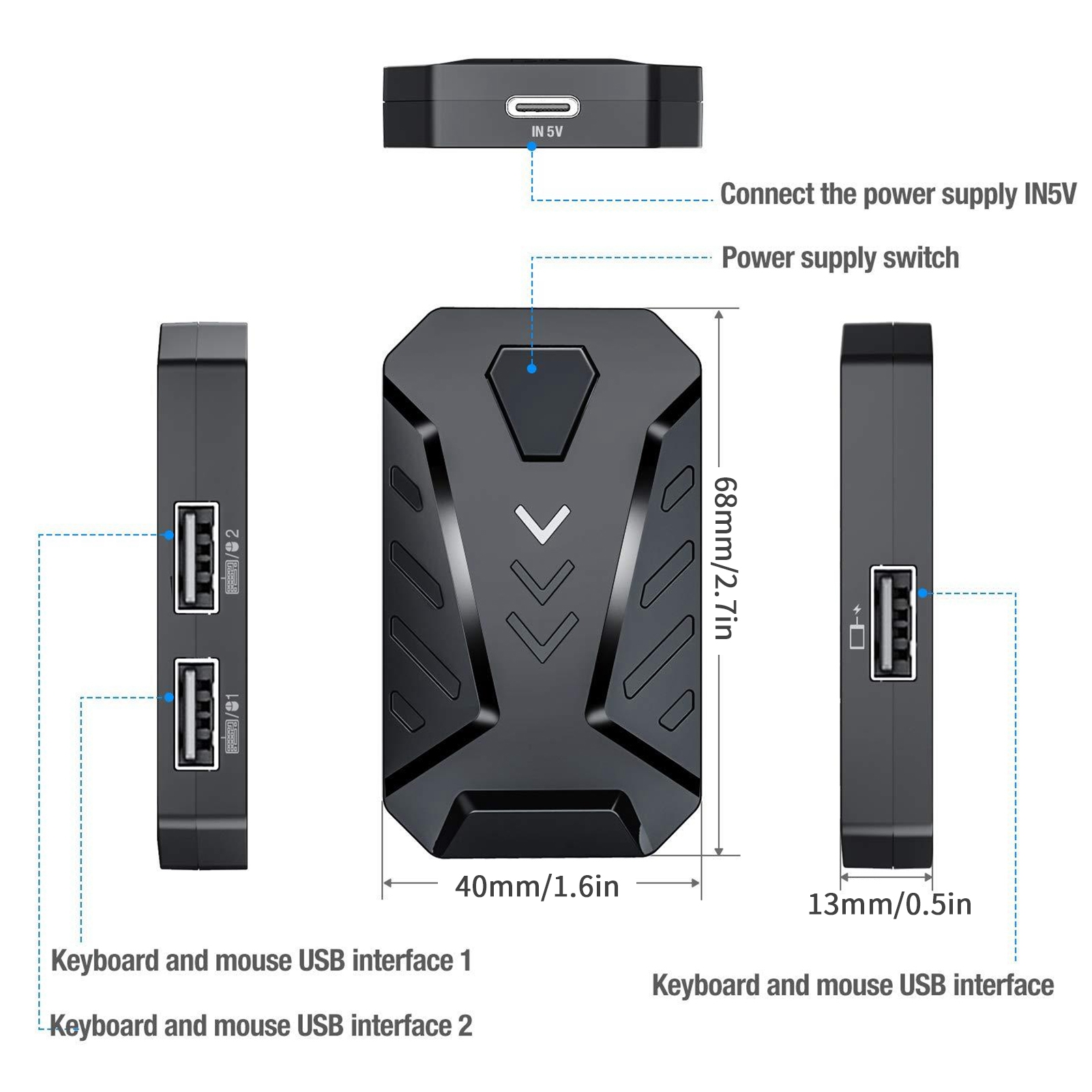 Adaptador conversor de mouse p - Gaming Keyboard Mobile avaliação e preço