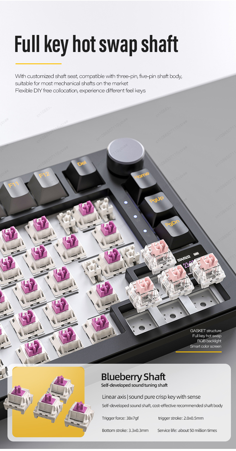 Novo Teclado Mecânico AL66 202 - Gaming Keyboard Hot Swappable avaliação e preço