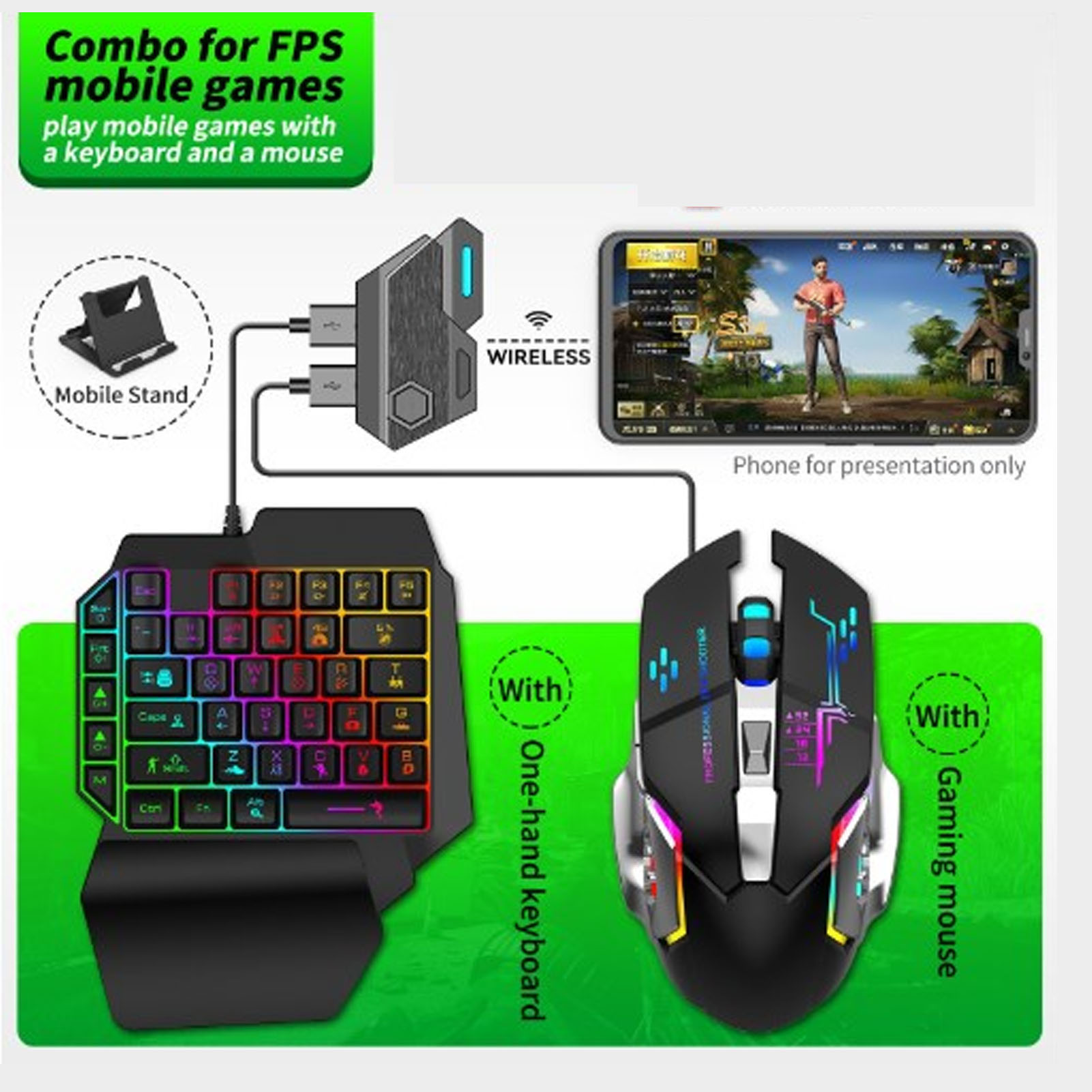 Pacote combinado de jogos para - Gaming Keyboard Mobile avaliação e preço