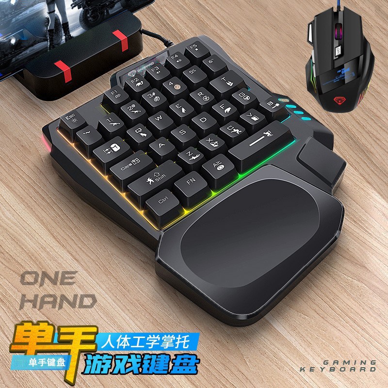 Teclado K5 para uma mão Gungod - Keyboard Gaming Amazon avaliação e preço
