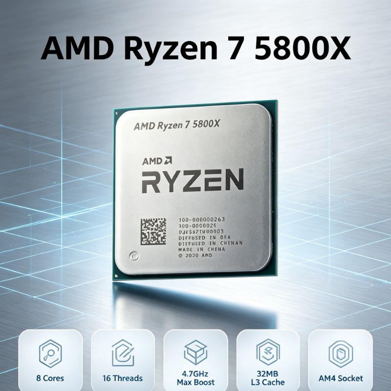 Processador AMD Ryzen 7 5800X  - Amd Cpu Ryzen 7 avaliação e preço