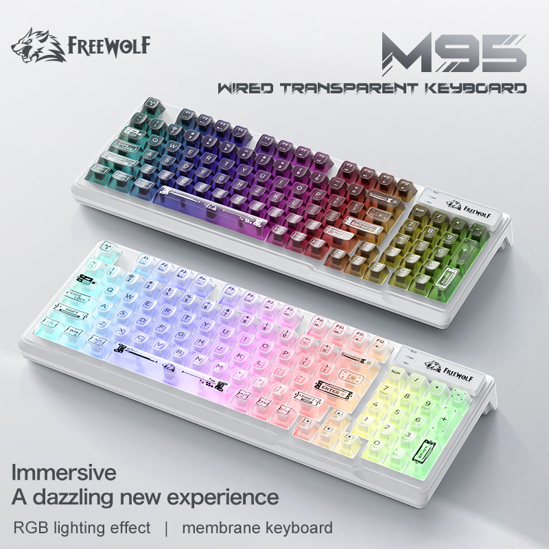 Teclado RGB Transparente com F - Keyboard Gaming Transparent avaliação e preço