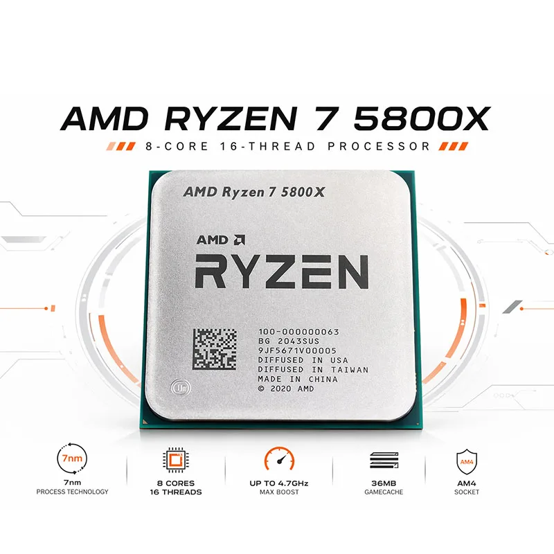 Processador AMD Ryzen 7 5800X  - Amd Cpu Ryzen 7 avaliação e preço